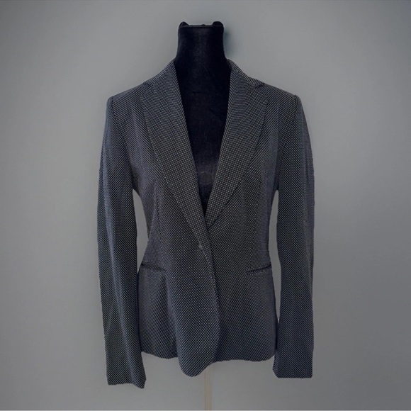 Zara Blazer Sz 6 Black White Polka Dots Office Work Party Preppy Classic EU 38 - Picture 1 of 8